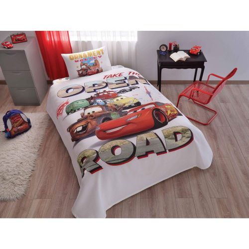  TAC Disney Cars Single/Twin 100% Cotton Bedding Bedspread/Coverlet Set 3 Pcs