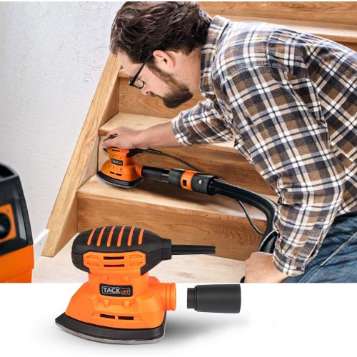  [아마존 핫딜]  [아마존핫딜]TACKLIFE Classic Mouse Detail Sander with 12Pcs Sandpapers, 12,000 OPM Sander, Efficient Dust Collection System For Tight Spaces Sanding in Home Decoration, DIY - PMS01A