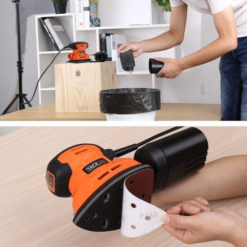  [아마존 핫딜]  [아마존핫딜]TACKLIFE Classic Mouse Detail Sander with 12Pcs Sandpapers, 12,000 OPM Sander, Efficient Dust Collection System For Tight Spaces Sanding in Home Decoration, DIY - PMS01A