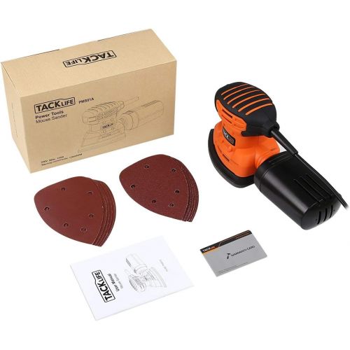  [아마존 핫딜]  [아마존핫딜]TACKLIFE Classic Mouse Detail Sander with 12Pcs Sandpapers, 12,000 OPM Sander, Efficient Dust Collection System For Tight Spaces Sanding in Home Decoration, DIY - PMS01A