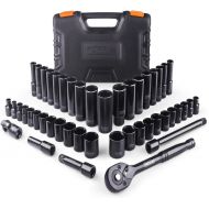 [아마존 핫딜]  [아마존핫딜]TACKLIFE 46pcs 3/8 Drive Socket Set, 72-Teeth Ratchet With Metric & SAE Sockets, Upgraded Accessories - SWS2A