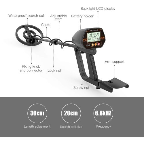  [아마존 핫딜] [아마존핫딜]TACKLIFE Metal Detector, 3 Modes Adjustable Waterproof Detectors (24-45) with Larger Back-lit LCD Display, 3 Audio Tone & DISC Mode - Carrying Bag and Batteries Included, Easy to Operate fo