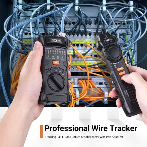  [아마존 핫딜] [아마존핫딜]TACKLIFE Wire Tracker, Multifunctional RJ11 RJ45 Cable Tester Line Finder With NCV Probe for Ethernet LAN Network Cable Collation, Telephone Wire Tester &Continuity Checking, Tacklife CT03