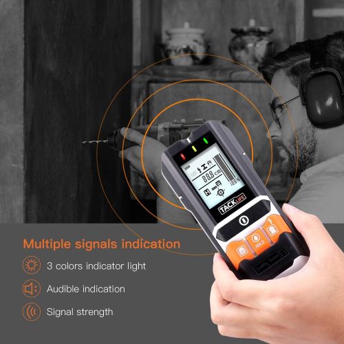  [아마존핫딜][아마존 핫딜] TACKLIFE Stud Finder Wall Scanner-5 in 1 Wood Stud/Metal/Live AC Wire/Moisture detection with LED/Sound Warning Indicator Edge Finding Electronic Wall Sensor, Multi-Functional Wall Detector