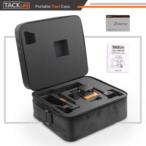  [아마존 핫딜] TACKLIFE 3D Green Beam Laser Level Self-leveling 3x360° Planes - 2x360° Vertical Lines & 1x360° Horizontal Line - Magnetic Pivoting Base, Auxiliary Supporting Bracket & Carrying Bag Include