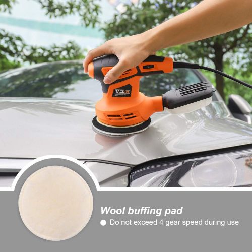  [아마존 핫딜] TACKLIFE 5-Inch Random Orbit Sander, 6 Variable Speeds Sander Machine, 10Pcs Sandpapers and 3 Pcs Polishing Kit, Electric Sander with a Carry Bag, Dust Collection Box for Sanding a