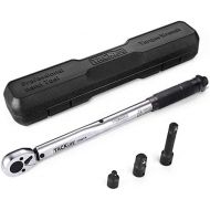 TACKLIFE 3/8 Drive Click Torque Wrench Set,With 1/2 & 1/4 Adapters And An Extension Bar (10-80 ft.- lb./13.6-108.5 Nm) - HTW1A