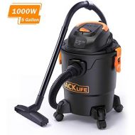 TACKLIFE Wet Dry Vacuum, 5 Gallon 5.5 Peak Hp Shop Vac with Couch Suction, Crevice Tool, Floor Brush for Houses, Garages and Cars