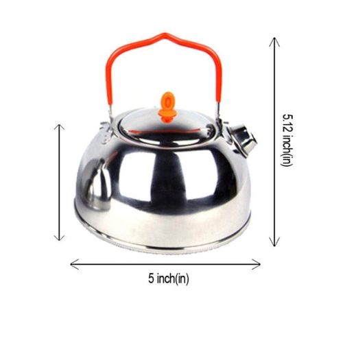  TAESOUW-Camping Collapsible Aluminium Camping Cookware Mess Kit Pot Pan Kettle Lightweight Outdoor Cooking Equipment Portable Backpacking Cookset with Mesh Bag Outdoor Camping (Color : Orange, Siz