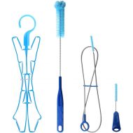 [아마존베스트]TAGVO Hydration Bladder Tube Brush Cleaning Kit for Universal Bladders, 4 in 1 Cleaner Set-Long Brush for Hose, Small Brush for Bite Valve, Big Brush for Bladder & Collapsible Hang