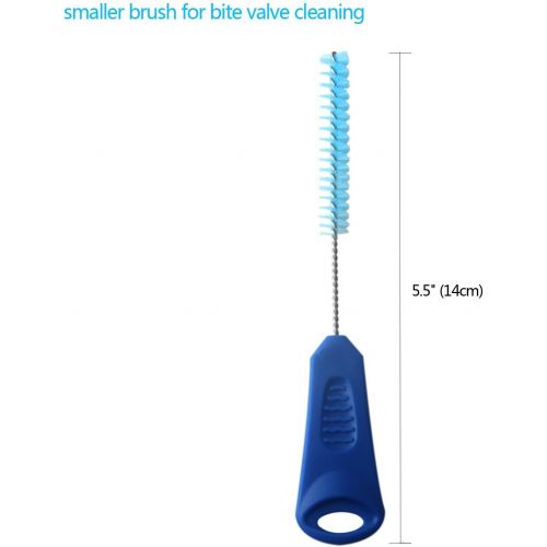  [아마존베스트]TAGVO Hydration Bladder Tube Brush Cleaning Kit for Universal Bladders, 4 in 1 Cleaner Set-Long Brush for Hose, Small Brush for Bite Valve, Big Brush for Bladder & Collapsible Hang