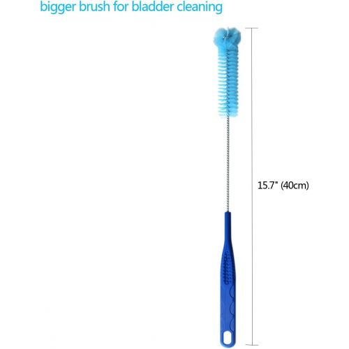  [아마존베스트]TAGVO Hydration Bladder Tube Brush Cleaning Kit for Universal Bladders, 4 in 1 Cleaner Set-Long Brush for Hose, Small Brush for Bite Valve, Big Brush for Bladder & Collapsible Hang