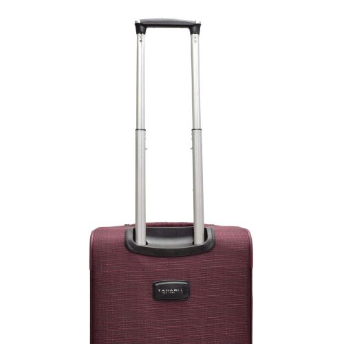  TAHARI NEW YORK Bryant Park Collection 3 Piece Lightweight Expandable Molded Face Soft Sided Fashion Luggage Set Great for Travel and Trips (Wine)