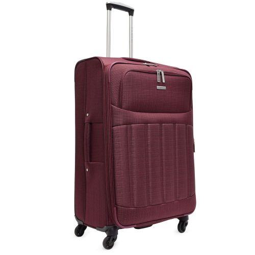  TAHARI NEW YORK Bryant Park Collection 3 Piece Lightweight Expandable Molded Face Soft Sided Fashion Luggage Set Great for Travel and Trips (Wine)