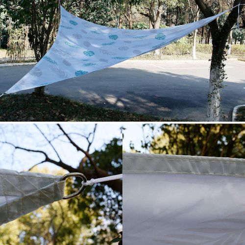  TAHUAON Outdoor Sun Shade Beach Blanket Picnic Mat Tarp Awning Canopy for Camping Hiking (Grey 4*4*4m Equilateral Triangle)