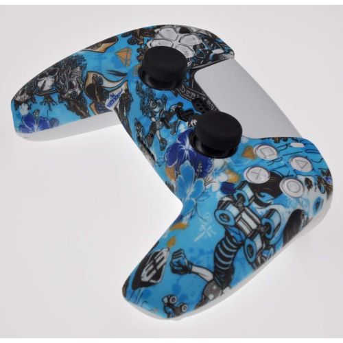  [아마존베스트]TAIFOND PS5 Controller Skins,Water Transfer Printing Bump Anti-Slip Silicone Case Cover for Playstation 5 Controller, PS5 DualSense Wireless Controller Accessories with 8 Thumb Grip Caps