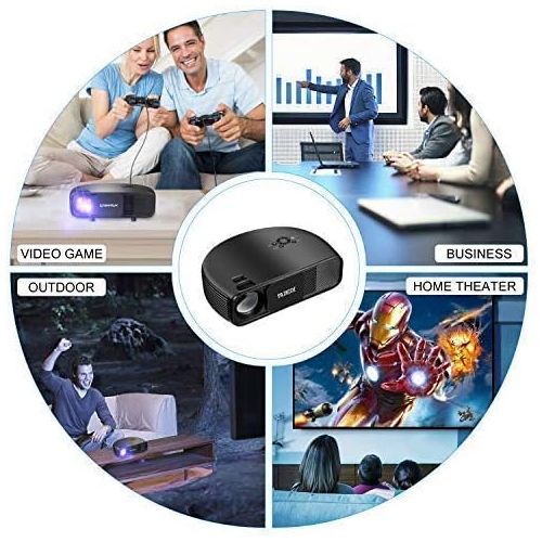  [아마존 핫딜]  [아마존핫딜]Projector, TAINIDI Video Projector 3600Lux, Full HD Projector with Big Screen, Home Theater Projector Support 1080P 2HDMI 2USB VGA AV Headphone Jack, Compatible Laptop DVD PS4 Amaz