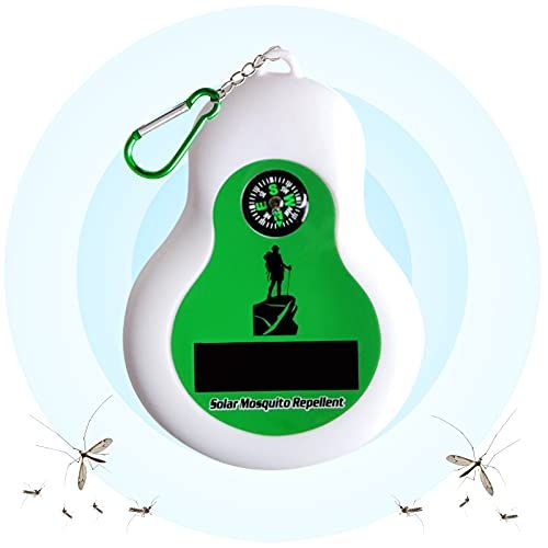  TAISHAN Solar Ultrasonic Outdoor Mosquito Repellent Bug Zapper Outdoor with Compass, Zapper Mosquito Can be Hung Zapper Electronic Insect Killer Design for Camping, Mountaineering, Picnic,