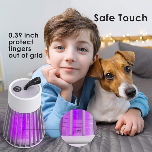  TAISHAN Bug Zapper Effective Attractant Insect Fly Pest Trap White Electric Mosquito Zappers Killer,Insect Fly Trap for Backyard,Patio,Hangable Electronic UV Lamp for Outdoor and Indoor Pa