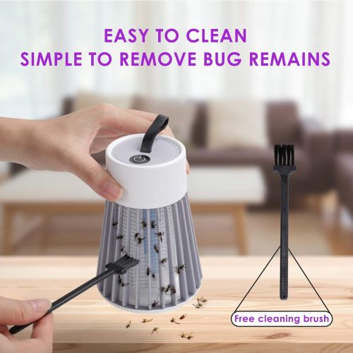  TAISHAN Bug Zapper Effective Attractant Insect Fly Pest Trap White Electric Mosquito Zappers Killer,Insect Fly Trap for Backyard,Patio,Hangable Electronic UV Lamp for Outdoor and Indoor Pa
