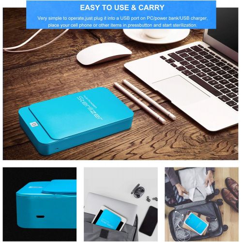  TAISHAN UV Phone Sanitizer Box,UVC Light Disinfector,Kills Up to 99.9% of Bacteria & Viruses, Sanitizer Box with Aroma Diffuser，Multi-Function Sterilizer Box for Cell Phone, Watche