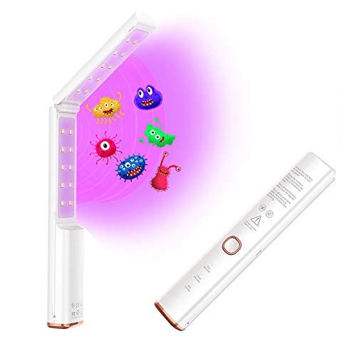  TAISHAN UV-C Light Sterilizer Wand,Portable Rechargeable Ultraviolet Disinfection Lamp Kills 99% of Germs Viruses,Foldable Handheld Professional Disinfector for Home, Travel, and W