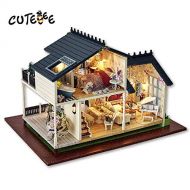 TAJK Doll Houses - Doll House MiniatureDollhouse with Furnitures Wooden House Toys for Children Birthday Gift Provence A032 1 PCs