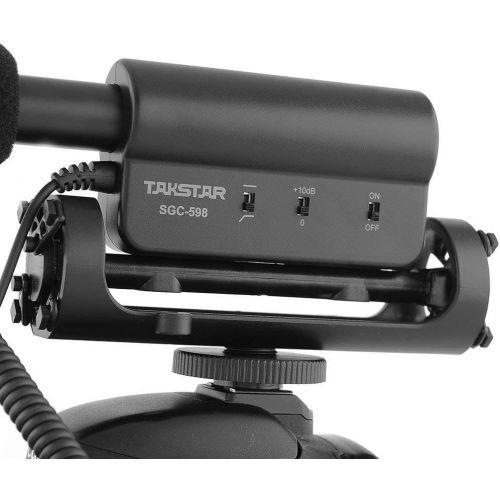  TAKSTAR SGC-598 Interview Photography Microphone Nikon/Canon Camcorder Camera/DV (SGC598 w Windsheild) (Medium)