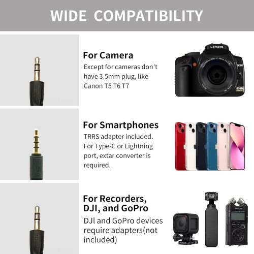  Takstar SGC-600 Camera Microphone, Universal Shotgun Microphone for iPhone, Android Phone, Canon/Nikon/Sony Camera&Camcorder, Video Mic with Shock Mount, Windscreen and 3.5mm Jack