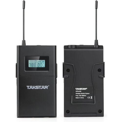  [아마존베스트]Takstar WPM-200 In Ear Stage UHF Wireless Monitor System for studio recording/on-stage monitoring (1 transmitter and 1 receiver)