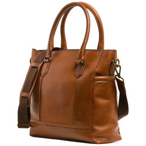  [아마존 핫딜]  [아마존핫딜]TALENT Duerer Damen Handtasche - Shopper Umhangetasche Henkeltasche Vintage Look Kalbsleder Cognac