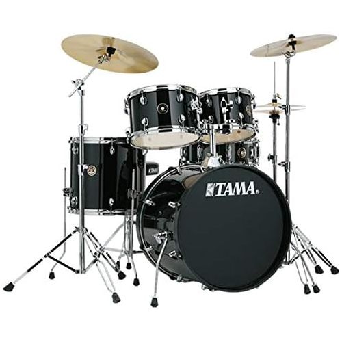  [아마존베스트]Tama RM50YH6-BK Rhythm Mate Drum Kit with Keepdrum Headphones and Sticks