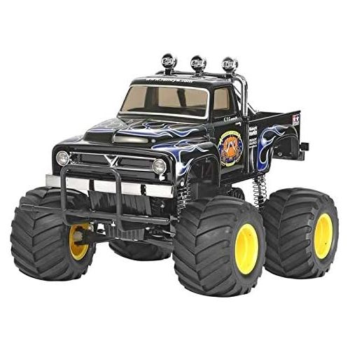 타미야 Tamiya TAM58547 The Midnight Pumpkin, Black Edition 1/12 Monster Truck Kit, Brown