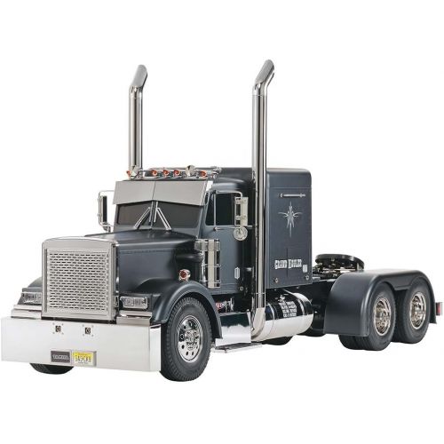 타미야 TAMIYA 1/14 Grand Hauler 10X8WD Semi Tractor Kit, Matte Black Edition, TAM56356