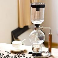 TAMUME 5 Tasse Kaffee Syphon Maschine Vakuum Kaffeebereiter Kaffeemaschine fuer Kaffee und Tee mit Extended Griff