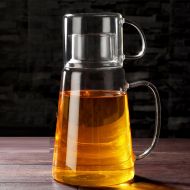 TAMUME Glas Wasserkrug und Glas Teetasse Set (1.3L Krug und Tasse)