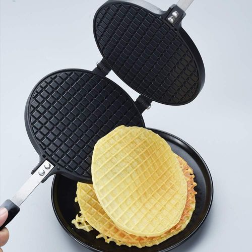  TAMUME Manual Ice Cream Cone Machine, Pizelle Maker, Household Egg Bun Machine, Non Stick Baking Mould with Handle, Suitable for Use on the Stove