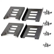 TANG SONG 4PCS 2.5 to 3.5 SSD HDD Hard Disk Drive Bays Holder Metal Mounting Bracket Adapter with Screws for PC SSD