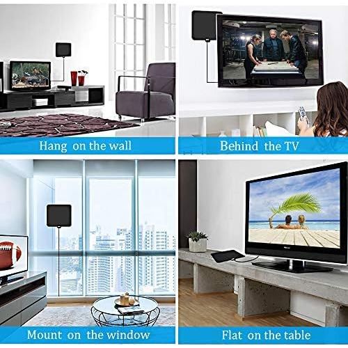  [아마존 핫딜] TANGCISON TV Antenna, 2020 Newest HDTV Indoor Digital Amplified Antennas50-80 Miles Long Range with Amplifier Signal Booster for 1080P 4K Free TV Channels, Amplified 13ft Coax Cable