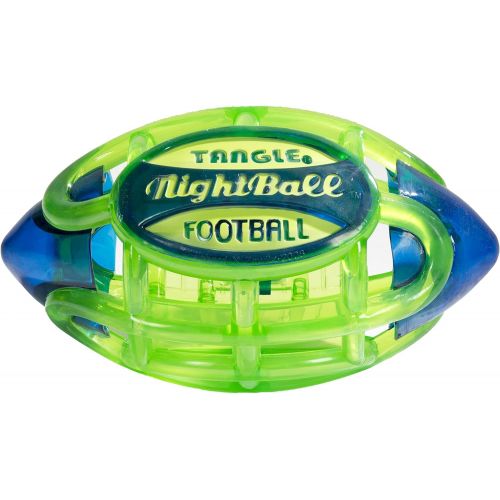  [아마존베스트]Tangle NightBall Glow in the Dark Light Up LED Football, Green with Blue