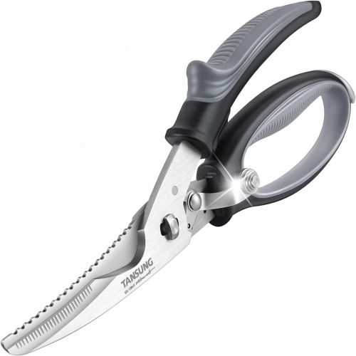  [아마존베스트]TANSUNG Poultry Shears, Come-apart Kitchen Scissors, Anti-rust Heavy Duty Kitchen Shears with Soft Grip Handles