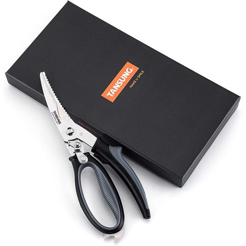  [아마존베스트]TANSUNG Poultry Shears, Come-apart Kitchen Scissors, Anti-rust Heavy Duty Kitchen Shears with Soft Grip Handles