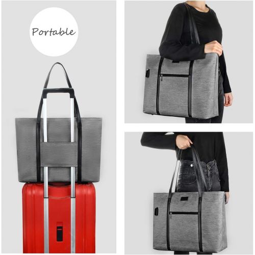  [아마존베스트]TANTO Laptop Tote Bag, Large Women Work Bag Purse USB Teacher Bag Fits 15.6 Inch Laptop