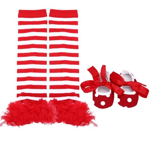  TANZKY Baby Girls 1st Christmas Tutu 5PCs Newborn Santa Dress Infant Outfits