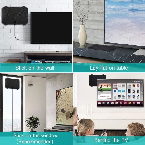  2022 Newest Antenna TV Digital HD Indoor, TAOPE TV Antenna for Smart TV, 350 Miles Long Range Digital TV Antenna Indoor with Amplifier Signal Booster for Free Channels