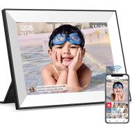 Frameo Digital Picture Frame,WiFi Slideshow Digital Photo Frame with 10.1 Inch IPS Touch Screen,Load from Phone to 32GB Digital Frame,Smart Rotating Pictures via White Electronic Picture Frame,Gift