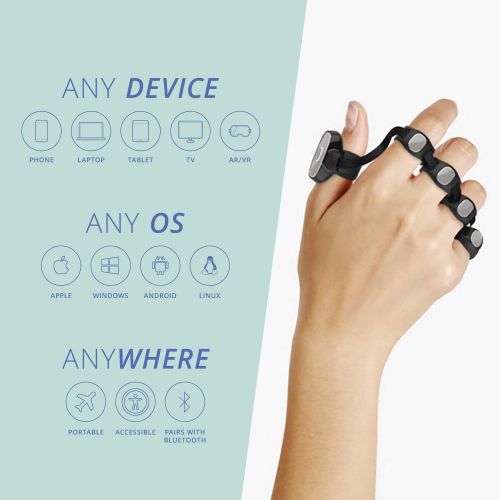  [무료배송]TAPWITHUS Tap Strap 1 - Plug & Play Wearable Keyboard & Mouse (Small)