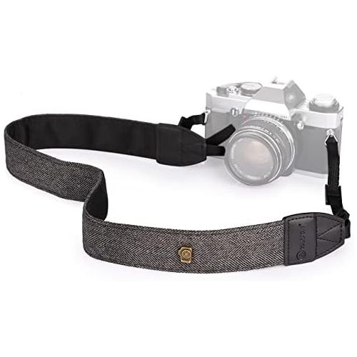  TARION Camera Shoulder Neck Strap Vintage Belt for All DSLR Camera Nikon Canon Sony Pentax Classic White and Black Weave (Upgraded Version)