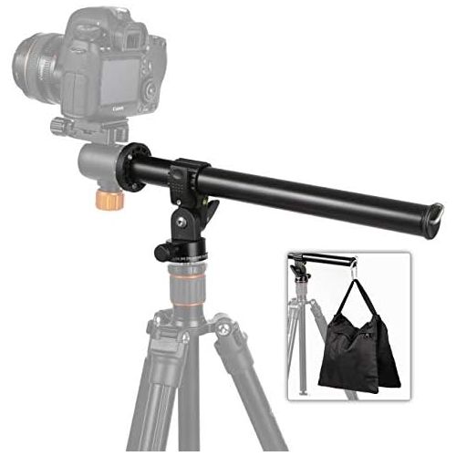  TARION Tripod Extension Arm Horizontal Centre Column Boom 12.6 Extender 360° Rotatable Aluminum Alloy Swivel Lock with Counterweight Sandbag for Overhead Photography and Filming