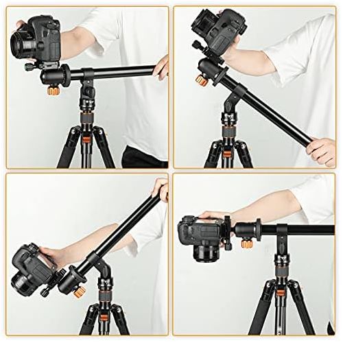  TARION Tripod Extension Arm Horizontal Centre Column Boom 12.6 Extender 360° Rotatable Aluminum Alloy Swivel Lock with Counterweight Sandbag for Overhead Photography and Filming